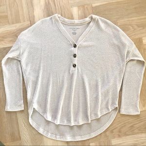 American Eagle Soft Plush Waffle Shirt: Small
